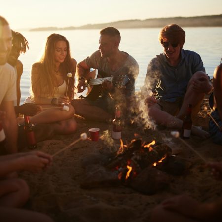 People around a campfire