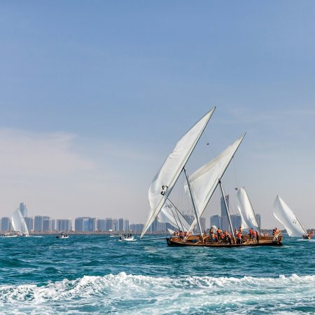 Sailing dhows race back to Abu Dhabi at 60 Feet Dhow Sailing Race