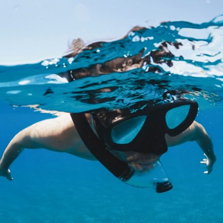 Snorkeling and free diving underwater