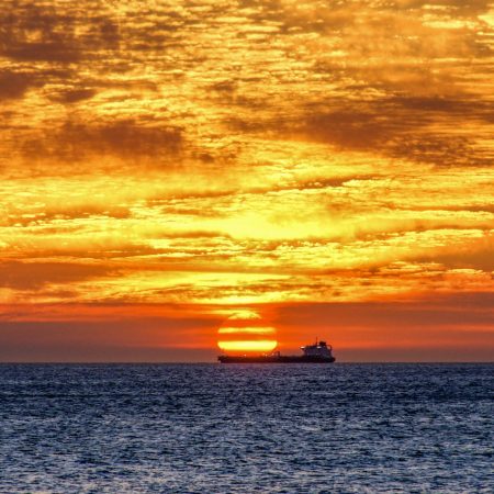 Sunset at the ocean